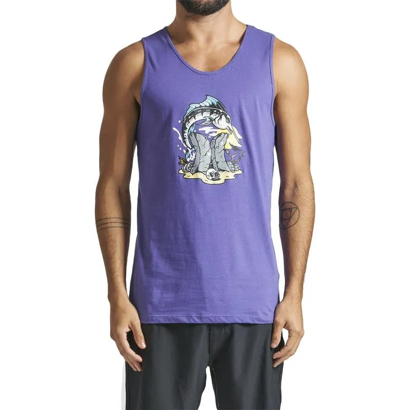 Regata Hurley Bedrock SM24 Masculina Roxo G / vinho