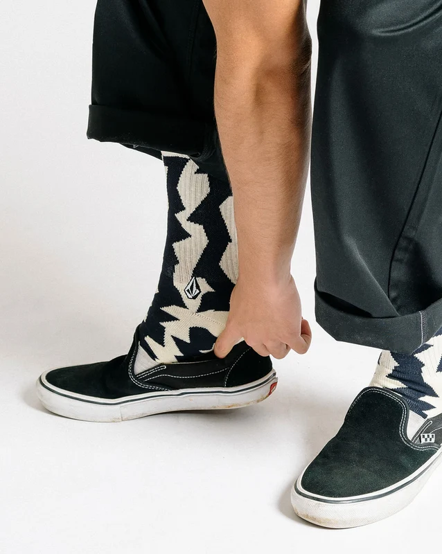 Meia Volcom Vibes Off White UN / Branco