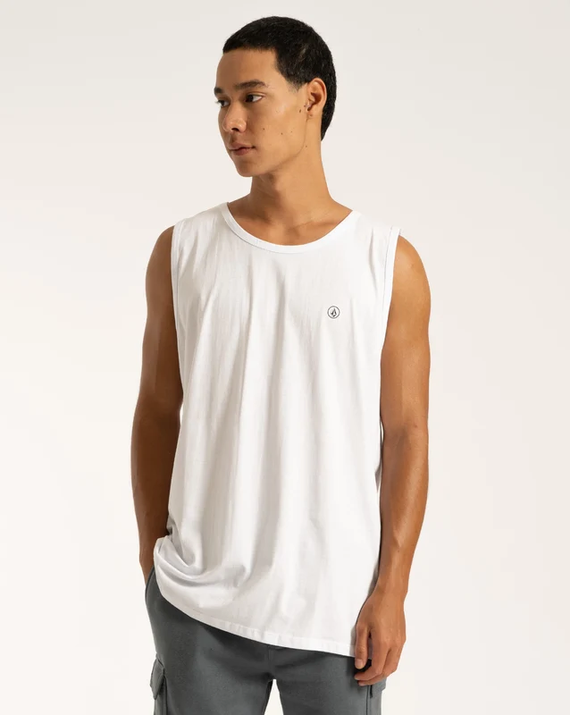 Regata Plus Size Volcom Regular Solid Stone Branca GG4 / Branco