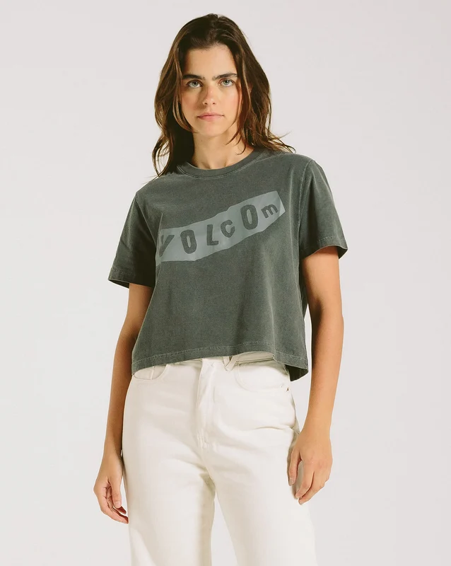 Camiseta Volcom Regular Pistol Preta P / Preto