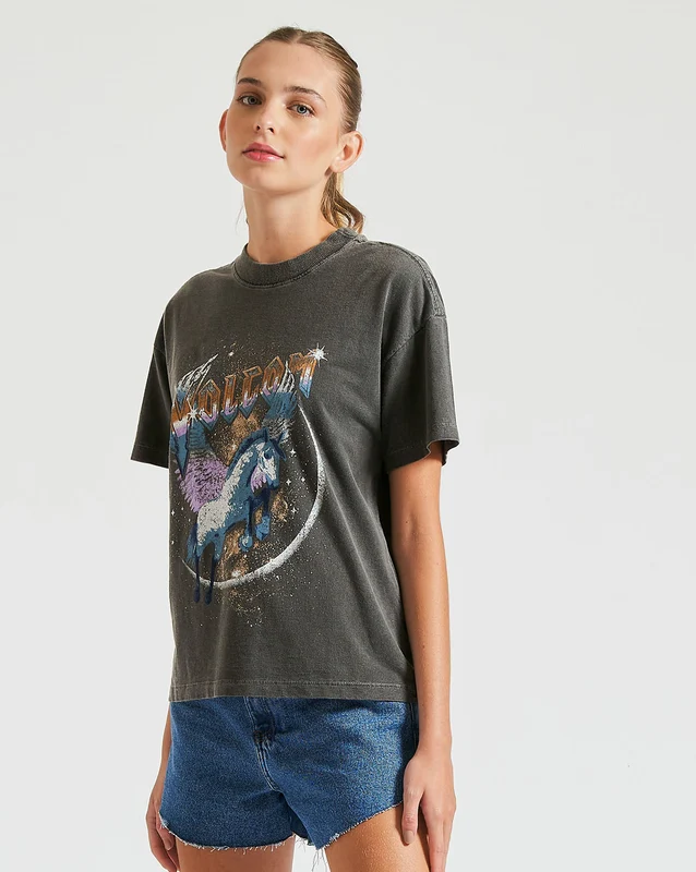 Camiseta Volcom Lock It Up Preta GG / Preto
