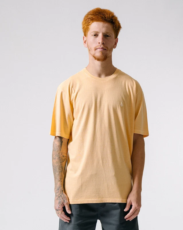 Camiseta Volcom Regular Solid Stone Laranja GG / Laranja