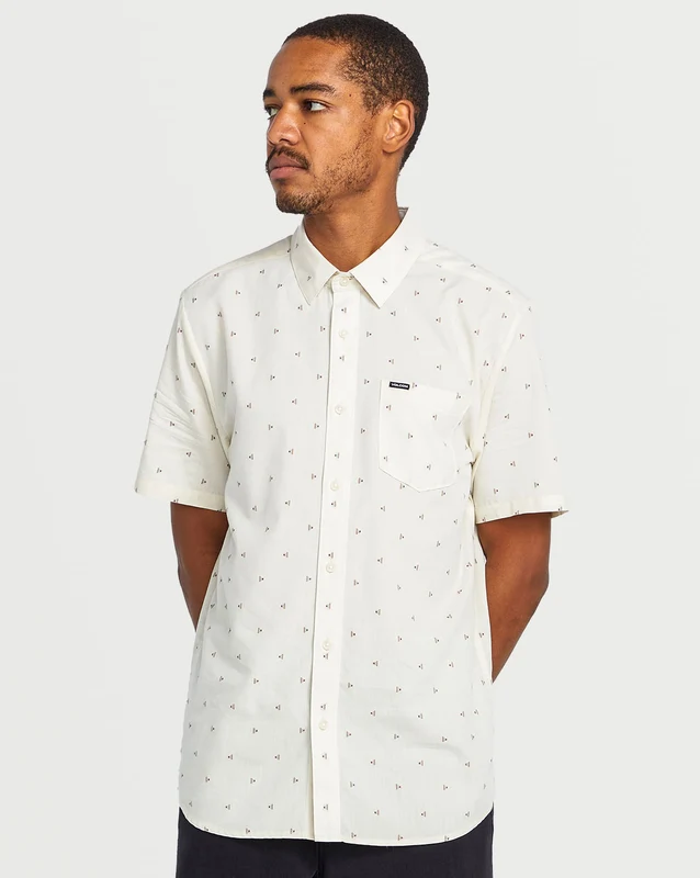 Camisa Volcom Mistere Short Sleeve Shirt Dirty White GG / DIRTY WHITE