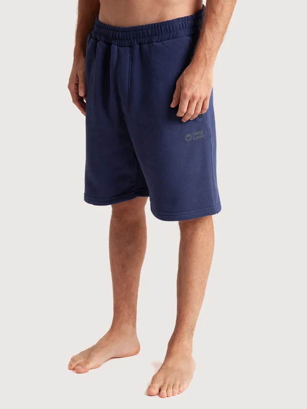Bermuda Moletom Hang Loose Zip Marinho GG / PRETO