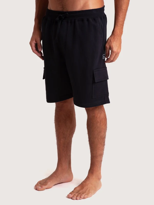 Bermuda Moletom Hang Loose Cargo Preto G / PRETO