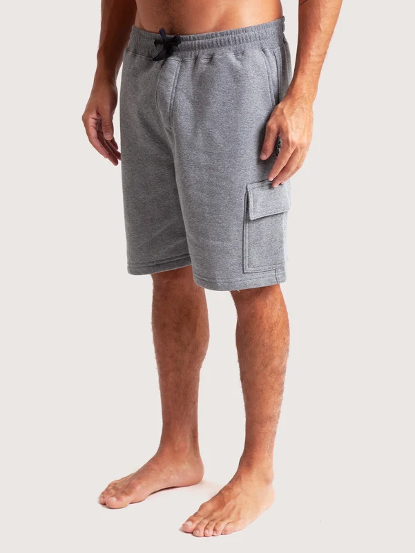 Bermuda Moletom Hang Loose Cargo Mescla Preto GG / PRETO