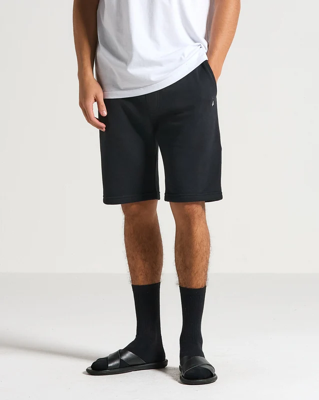 Bermuda Moletom Volcom Single Stone Preta M / PRETO