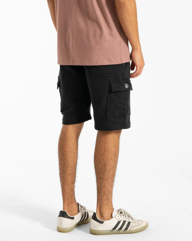 Bermuda Moletom Volcom Comf Cargo Preta GG / Preto