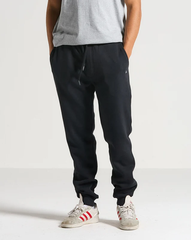 Calça Moletom Volcom Single Stone Preta GG / PRETO