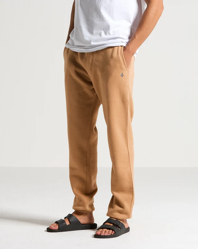 Calça Moletom Volcom Single Stone Caramelo GG / BEGE