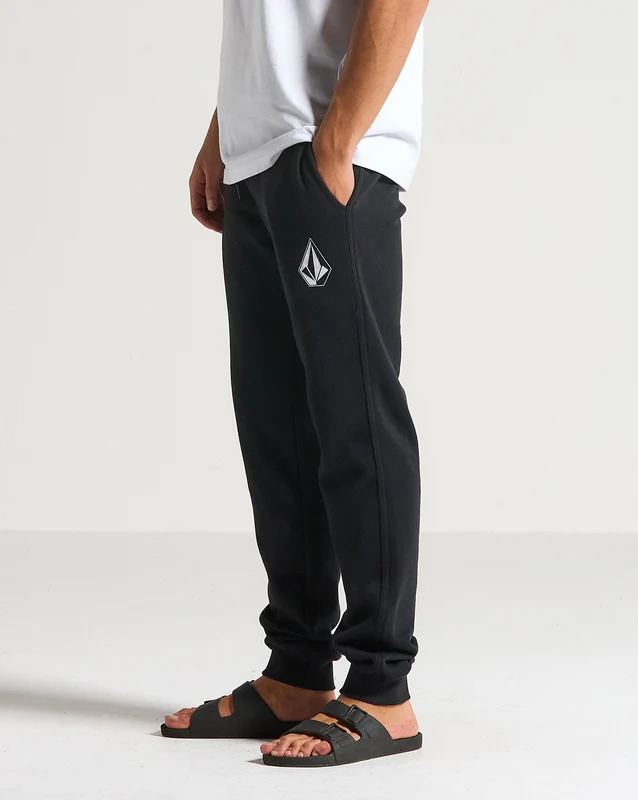 Calça Moletom Volcom Iconic Stone Preta GG / Preto