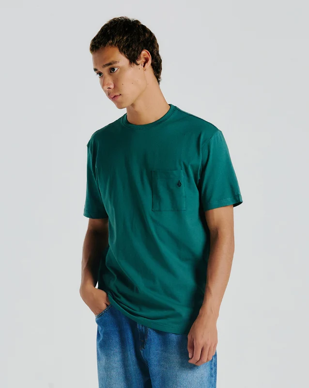 Camiseta Volcom Stone Pocket Verde M / VERDE