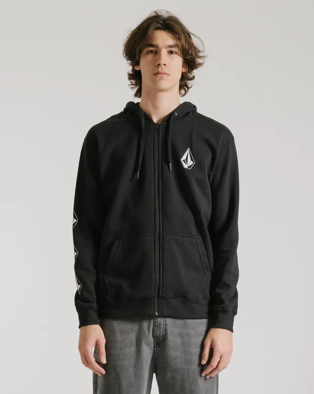 Moletom Volcom Canguru Iconic Stone Preto P / Preto