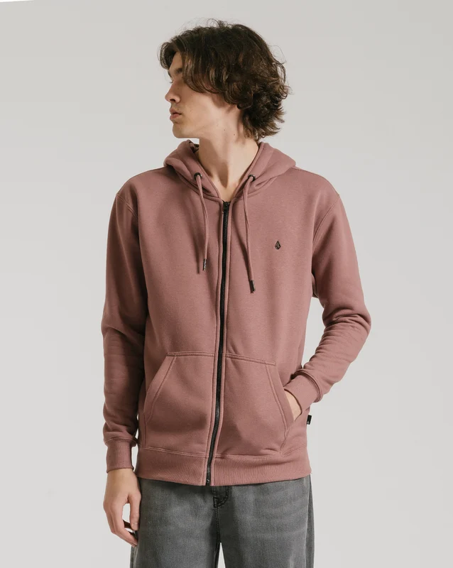 Moletom Volcom Canguru Single Stone Bordô M / Vermelho