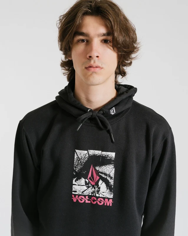 Moletom Volcom Canguru Occulator Preto G / Preto