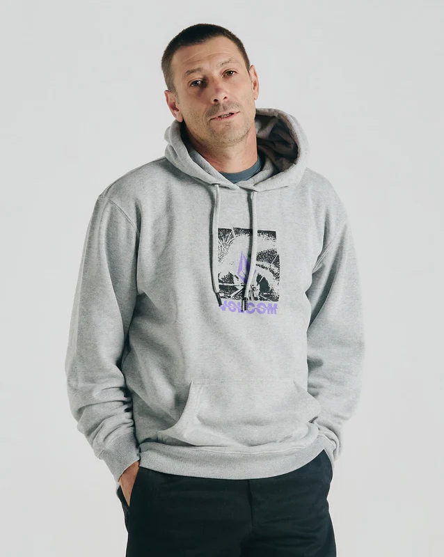 Moletom Volcom Canguru Occulator Cinza G / Cinza