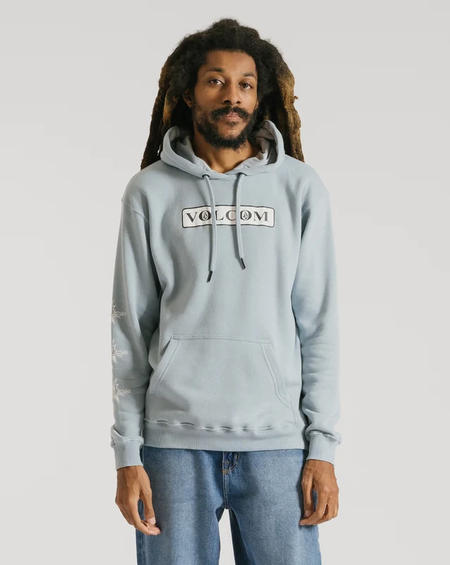 Moletom Volcom Canguru Dual Stone Azul M / Azul
