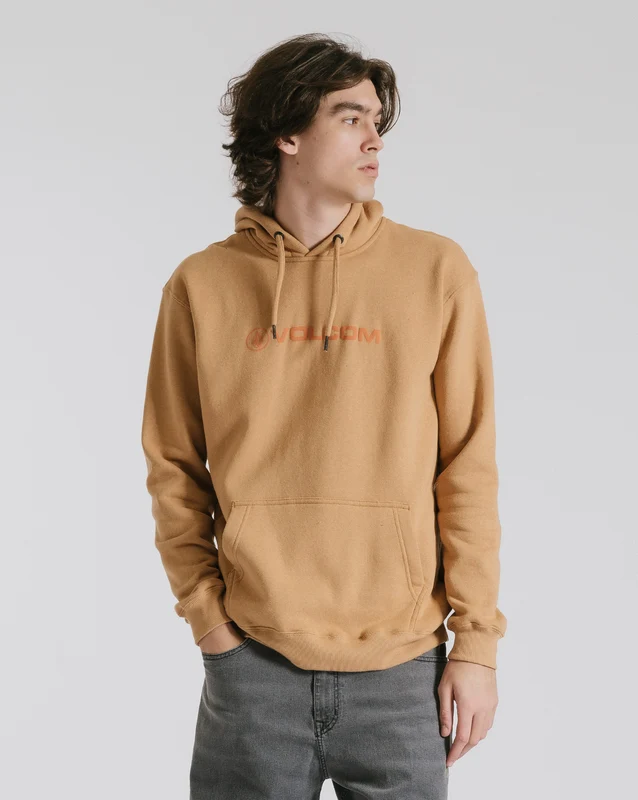 Moletom Volcom Canguru New Style Caramelo GG / Bege