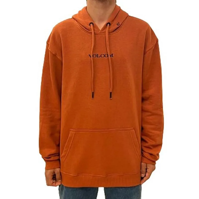 Moletom Volcom Canguru Signature WT24 Masculino Ferrugem GG / laranja
