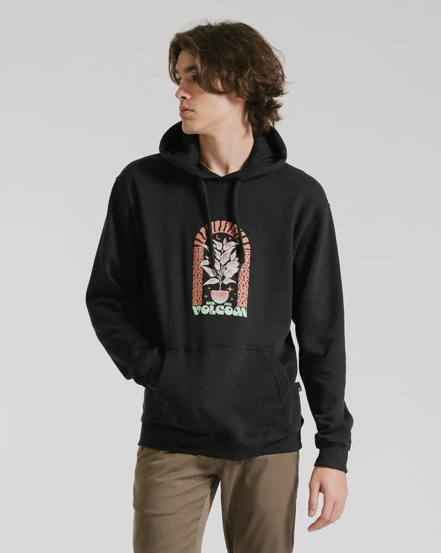 Moletom Volcom Canguru Earth Tripper II Preto M / PRETO