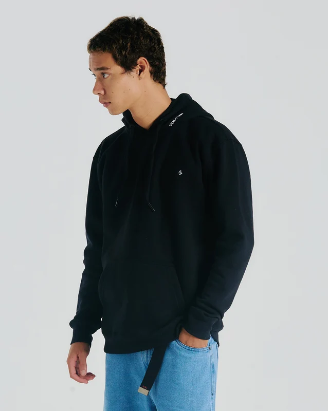 Moletom Volcom Canguru Single Stone Preto P / Preto