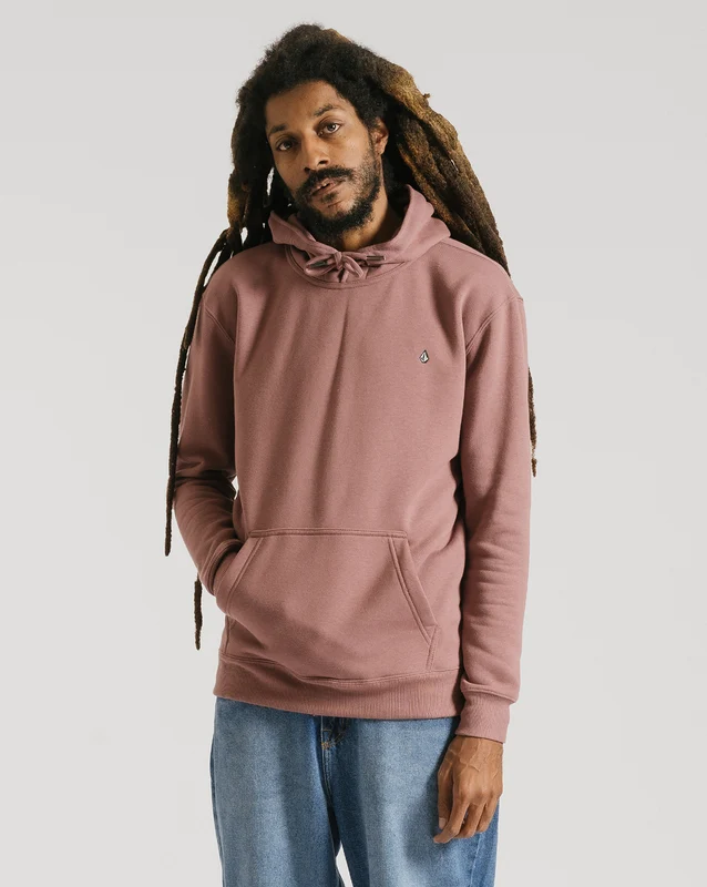 Moletom Volcom Canguru Single Stone Bordô M / Bordo