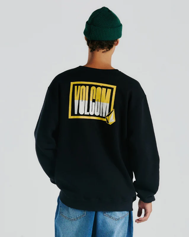 Moletom Volcom Careca Curbwax Preto GG / Preto