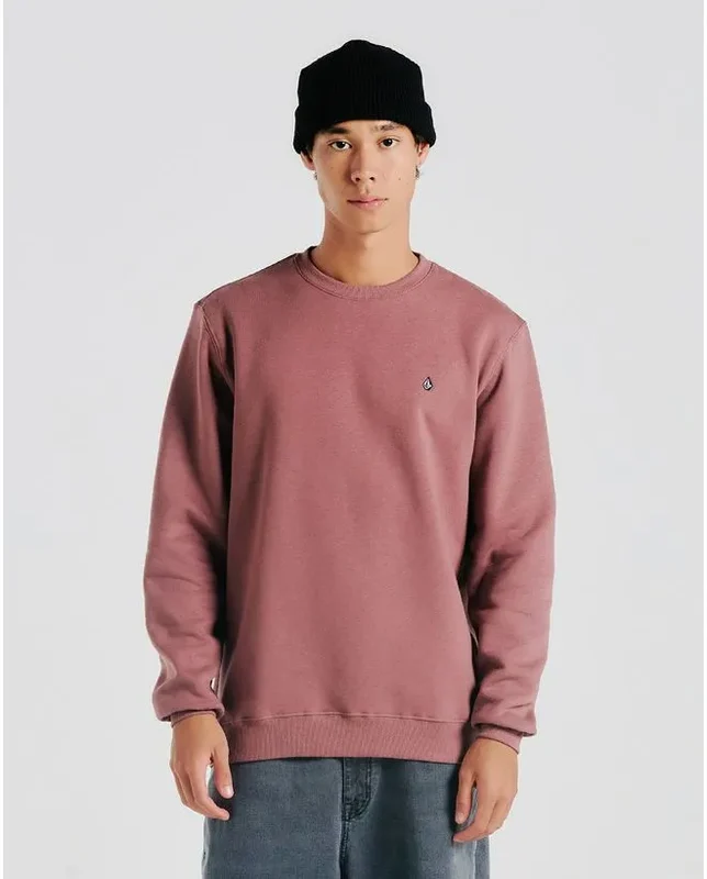 Moletom Volcom Careca Single Stone Bordô G / Vermelho