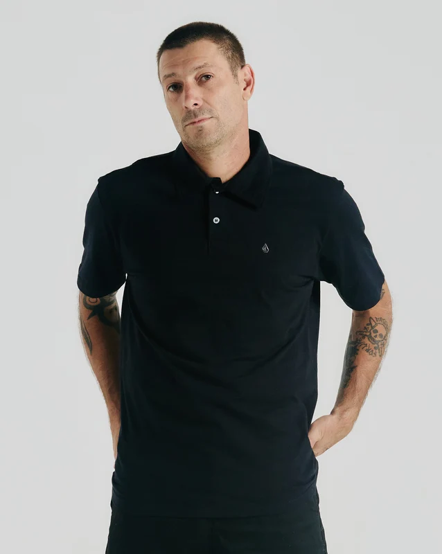 Polo Volcom Solid Stone Preta G / PRETO