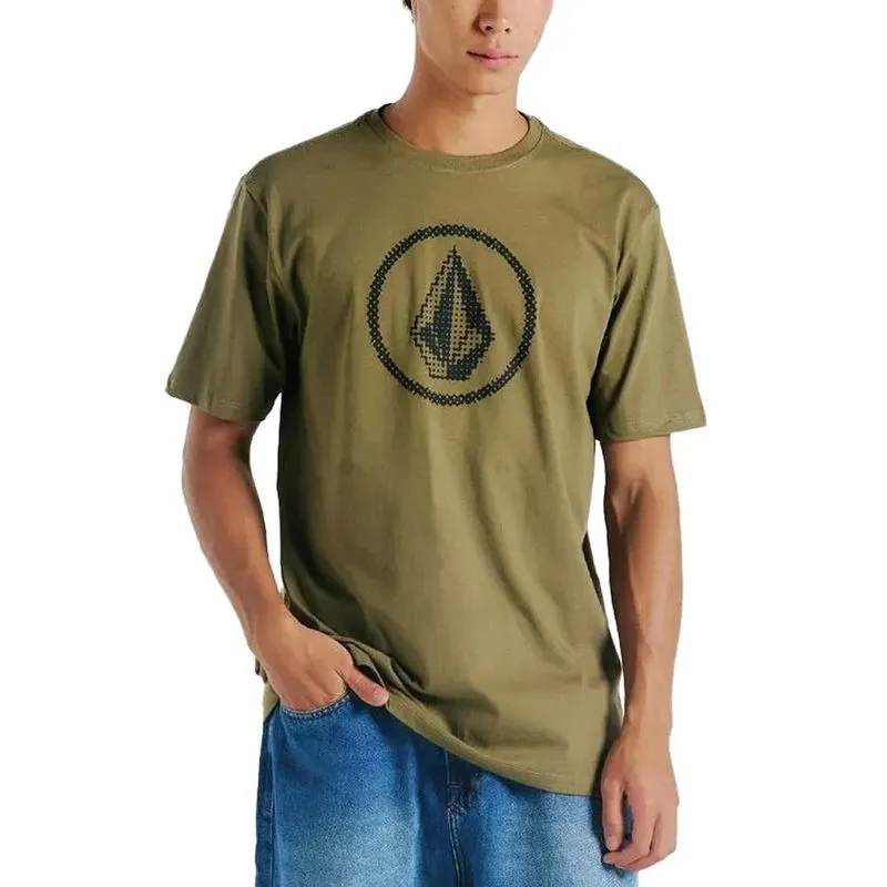 Camiseta Volcom Circle Stone WT24 Masculina Verde Militar GG / verde