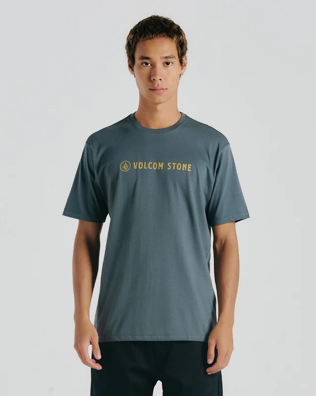 Camiseta Volcom Head Me Up Grafite GG / Cinza