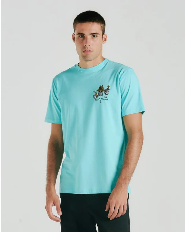 Camiseta Volcom Pair A Dice Azul P / Azul Neon