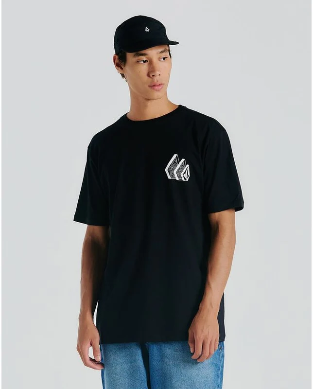 Camiseta Volcom Repeater Preta G / PRETO