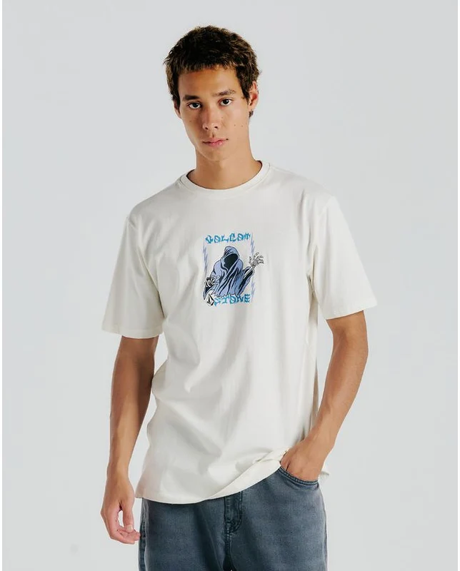 Camiseta Volcom Thundertaker Off White P / Off White