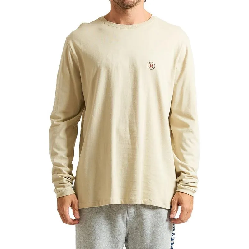 Camiseta Hurley Manga Longa Mini Icon WT24 Masculina Areia G / bege
