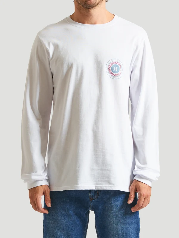 Camiseta Manga Longa Hurley Spiral Branco GG / Branco