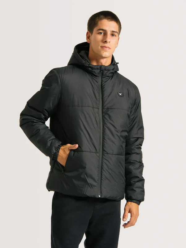 Jaqueta Puffer Preta Hang Loose Bond M / Preto