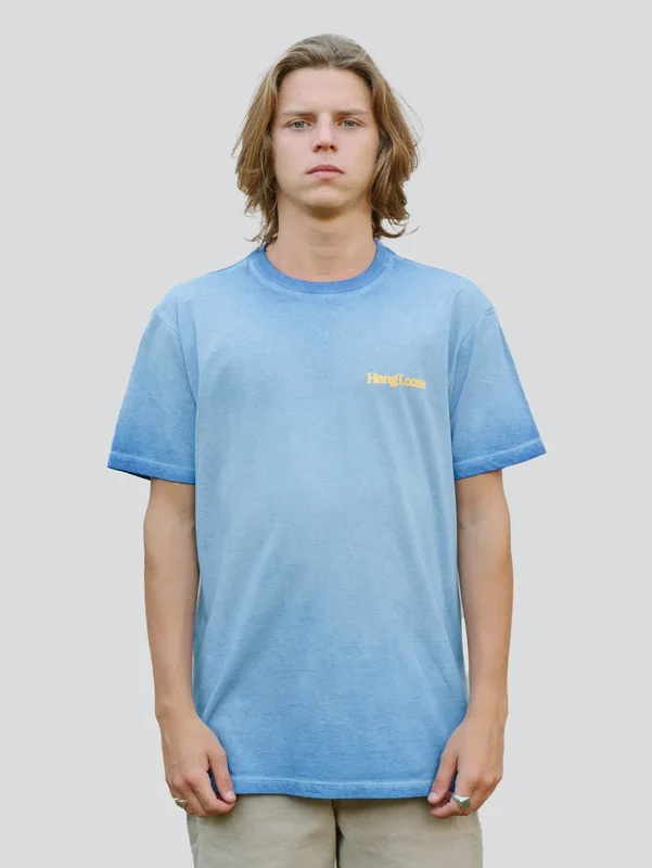 Camiseta Azul Claro Masculina Hang Loose Typo P / ANIL
