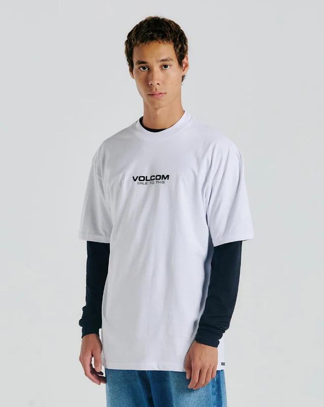 Camiseta Volcom New Euro Branca M / BRANCO