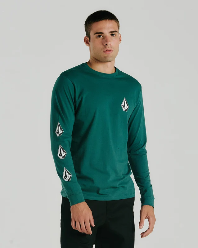 Camiseta Volcom Manga Longa Iconic Verde G / Verde