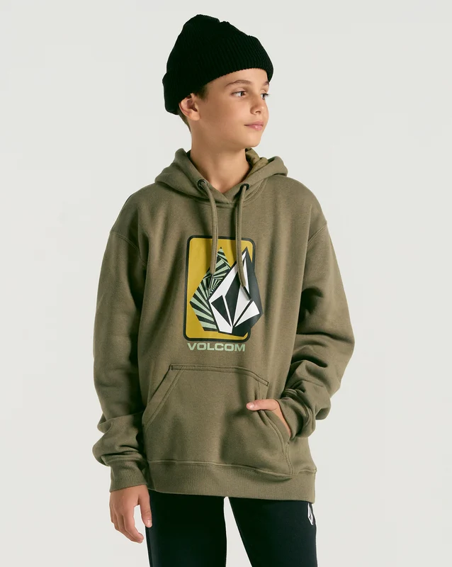 Moletom Volcom Canguru Ramp Stone Juvenil Verde Militar 08 / Verde