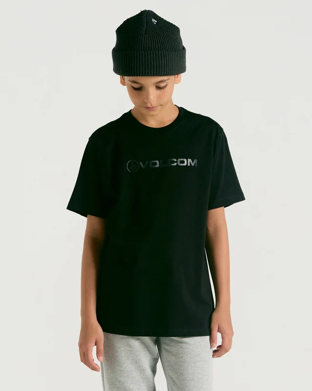 Camiseta Volcom Regular New Style Juvenil Preto 14 / Preto