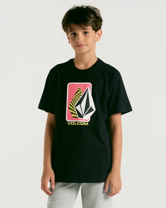 Camiseta Volcom Ramp Stone Geo Juvenil Preto 08 / Preto