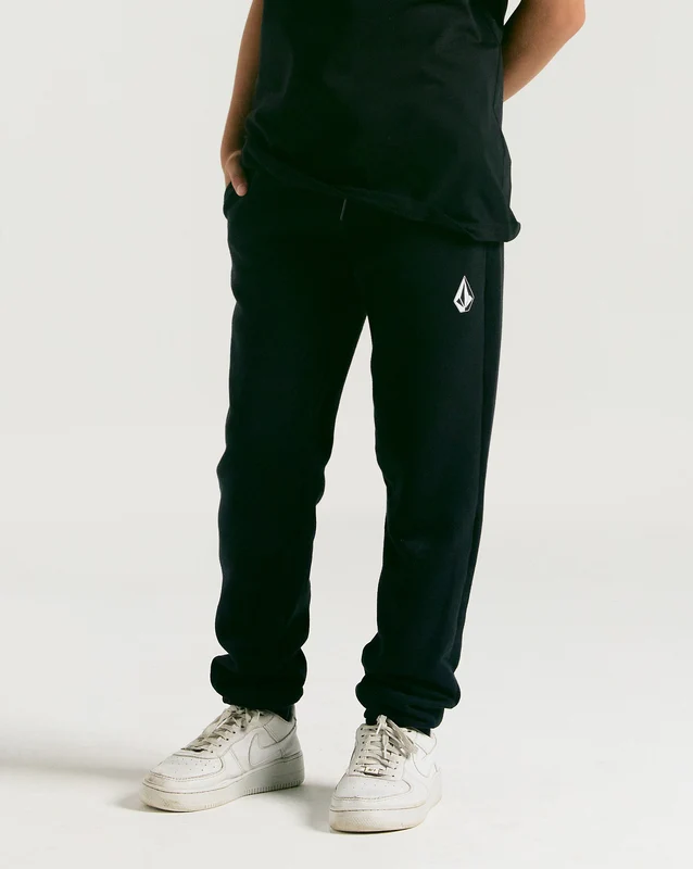 Calça Moletom Volcom Iconic Stone Juvenil Preto 12 / Preto