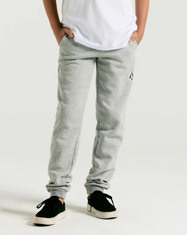 Calça Moletom Volcom Iconic Stone Juvenil Cinza 12 / Cinza