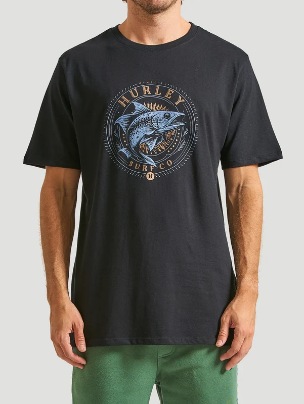Camiseta Hurley Fish Preto G / PRETO
