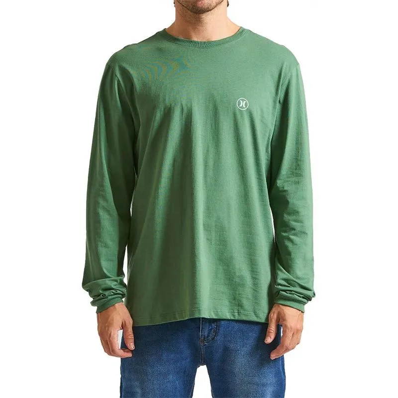 Camiseta Hurley Manga Longa Mini Icon WT24 Masculina Verde M / verde