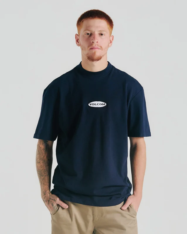 Camiseta Volcom Ringer Time Marinho M / Azul