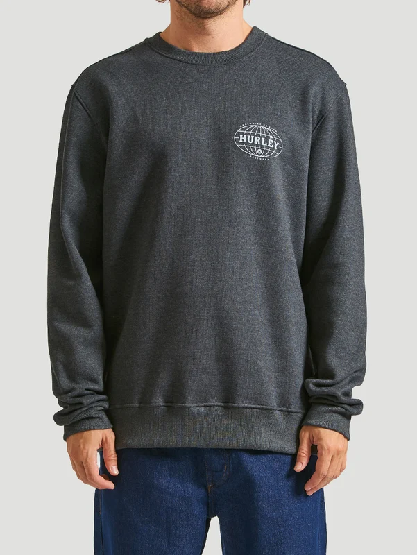 Moletom Careca Hurley Hurley Global Mescla Preto P / Mescla Preto