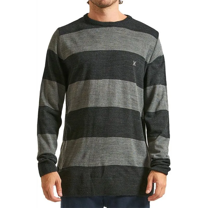 Camiseta Hurley Manga Longa Retilinea Stripes WT24 Preto P / preto